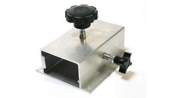 Low-profile side view of the Bison platen bracket